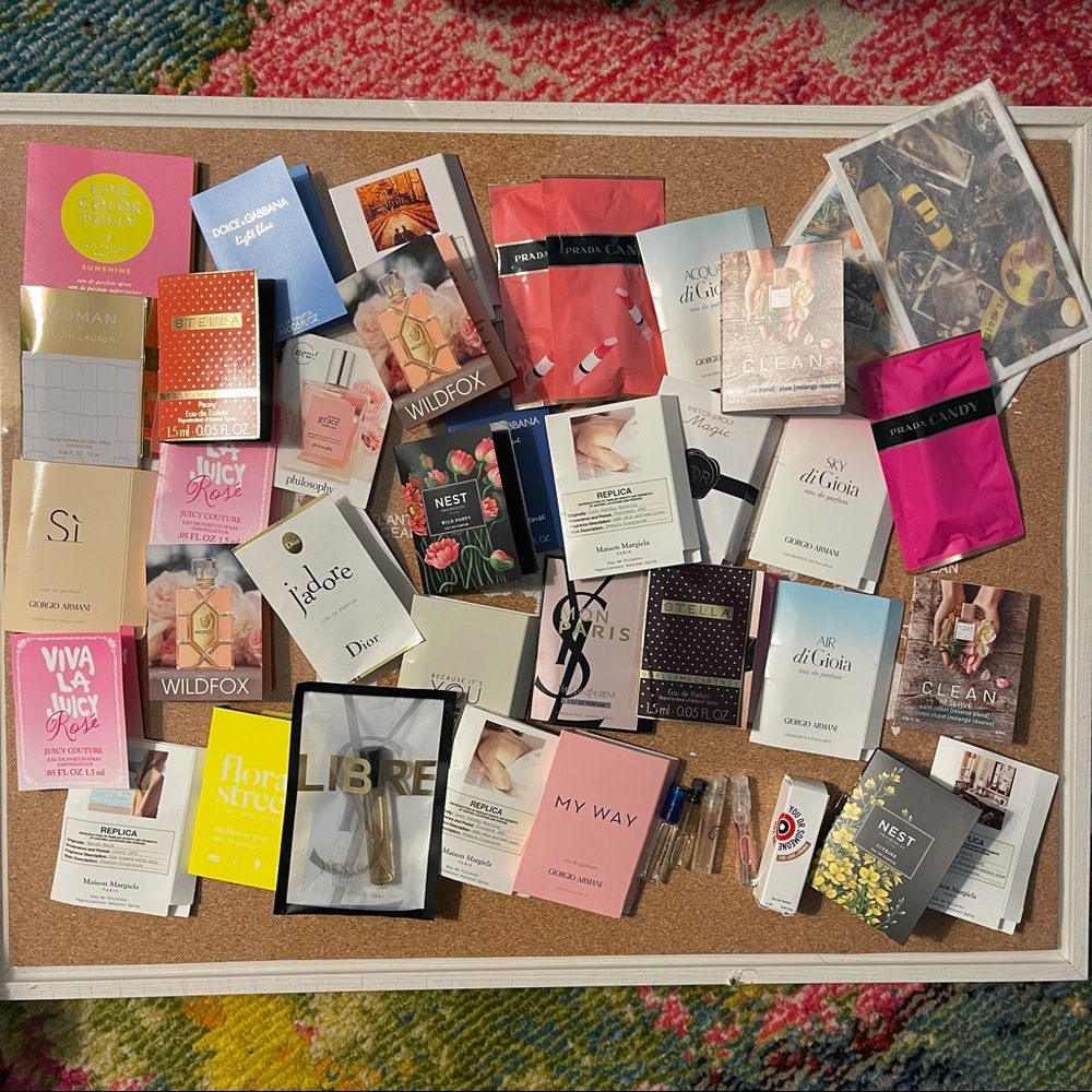 Luxury Perfume Sampler-Dior, Armani, Ralph Lauren, Nest, Kate Spade, YSL, Prada